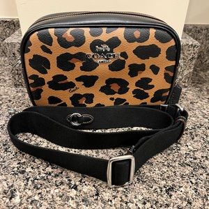 BNWOT Coach Jamie Camera Bag!! Leopard and signature print! Beautiful bag!
